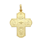 Cruz escapulario oro amarillo 14K
