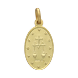 Escapulario Virgen Milagrosa oro amarillo 14K