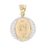 Medalla bicolor 14K