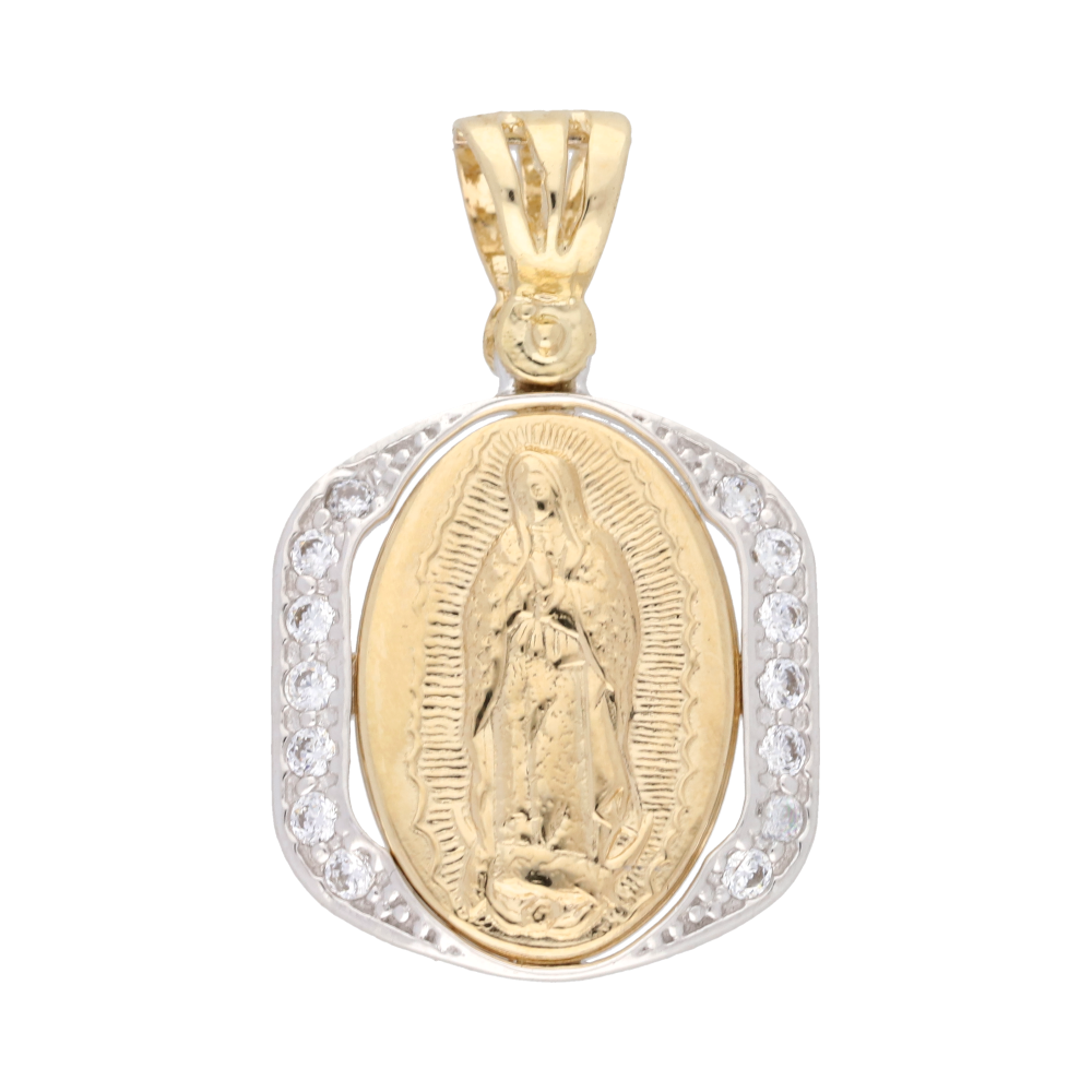 Medalla bicolor 14K
