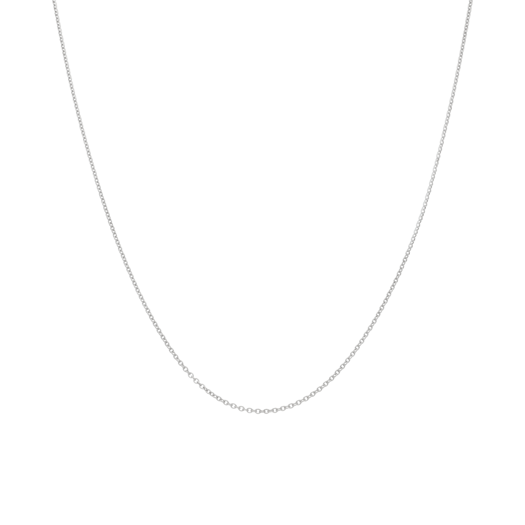 Cadena 0.8mm rolo blanca 14K