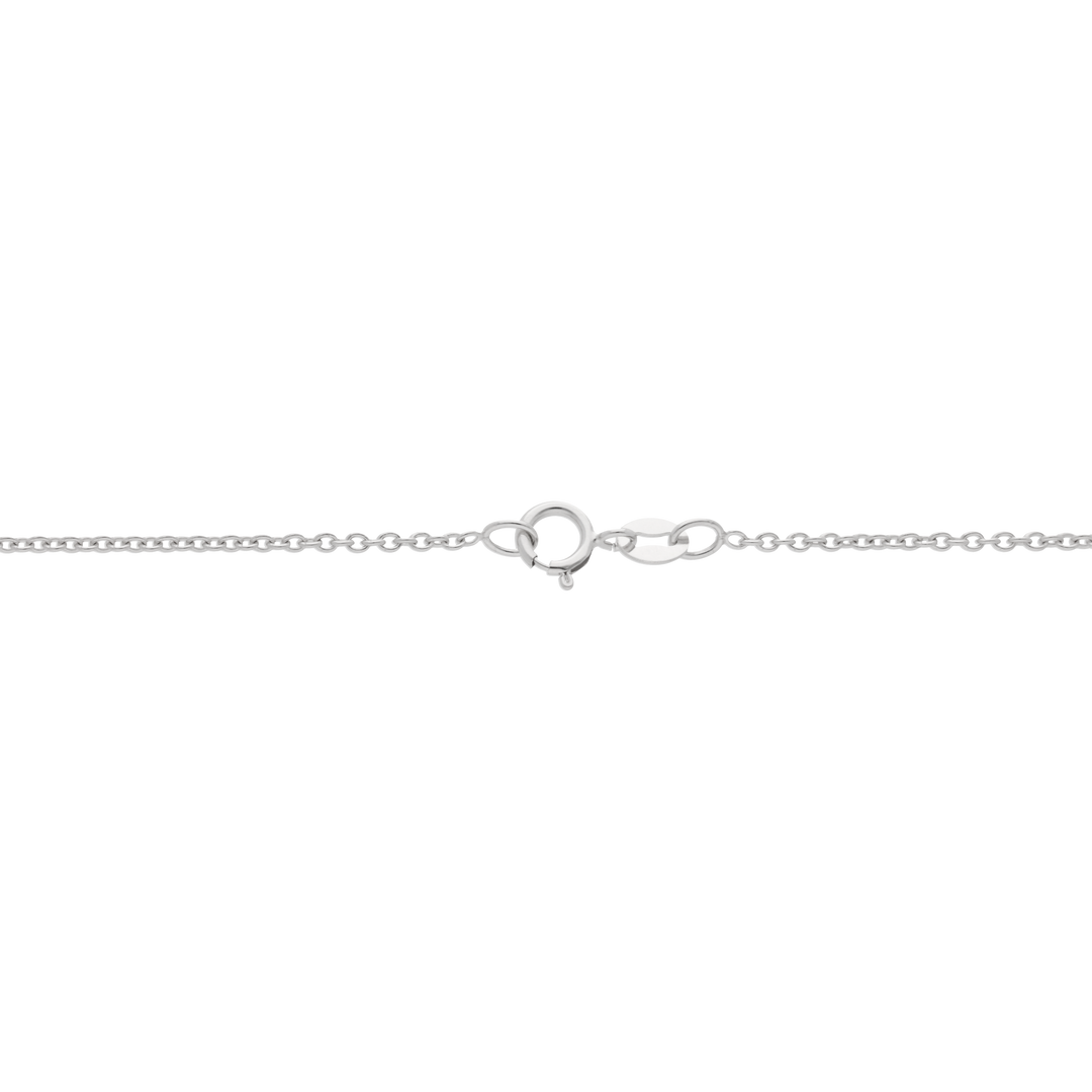 Cadena 0.8mm rolo blanca 14K