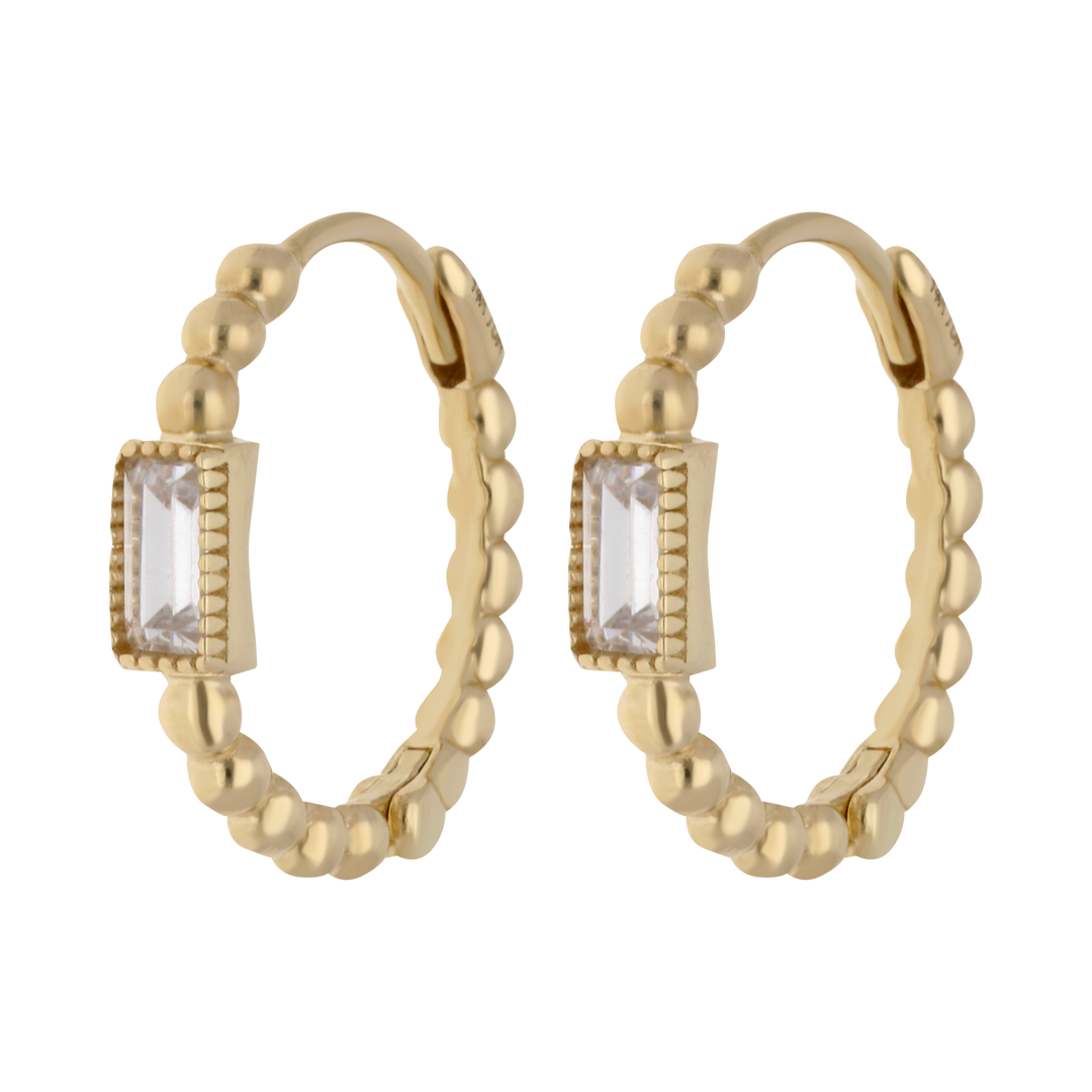 Huggies circonias 14K