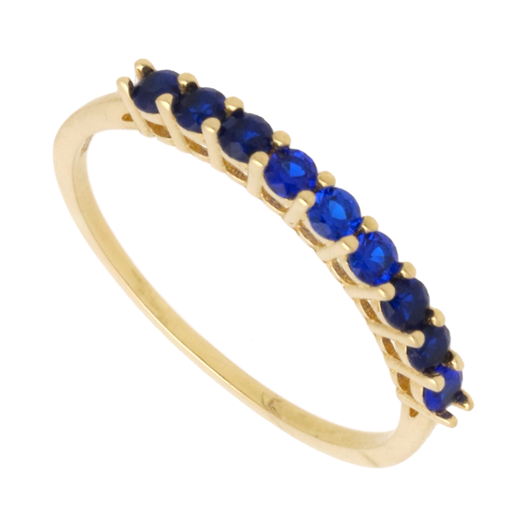 Anillo circonias color 14K