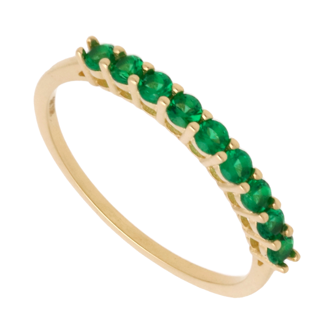 Anillo circonias color 14K