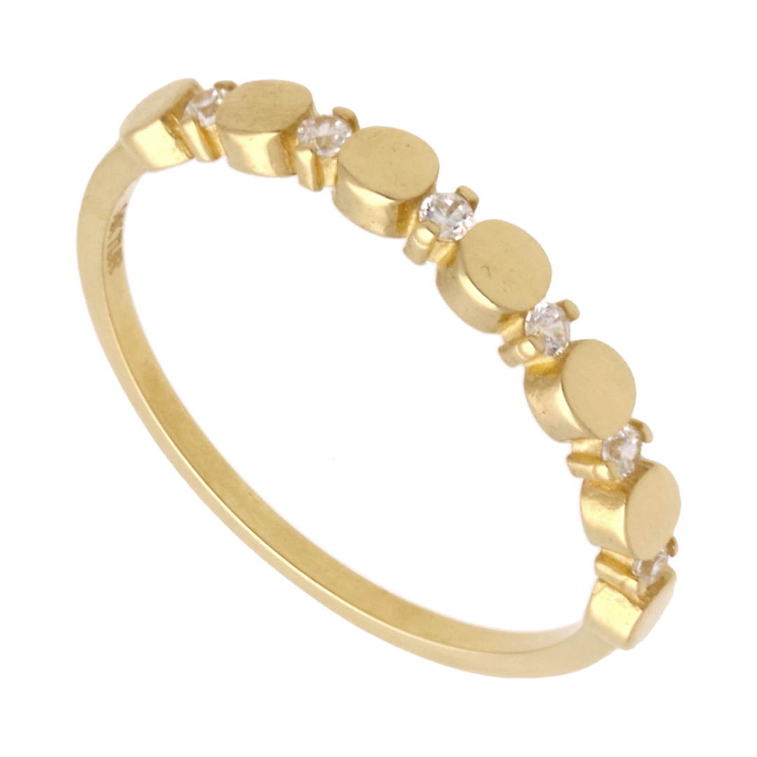 Anillo circonias 14K