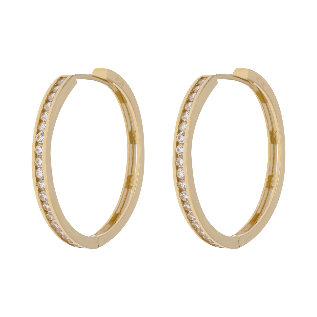 Arracadas circonias 14K