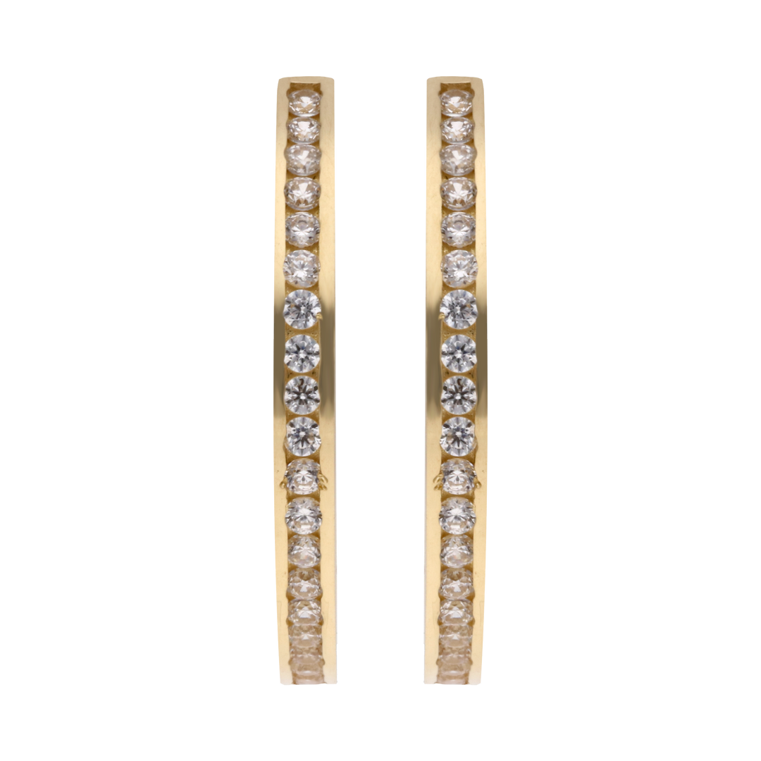 Arracadas circonias 14K