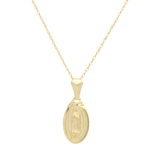 Collar medalla oval Guadalupe 10K