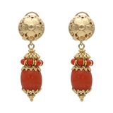 Aretes largos coral 18K
