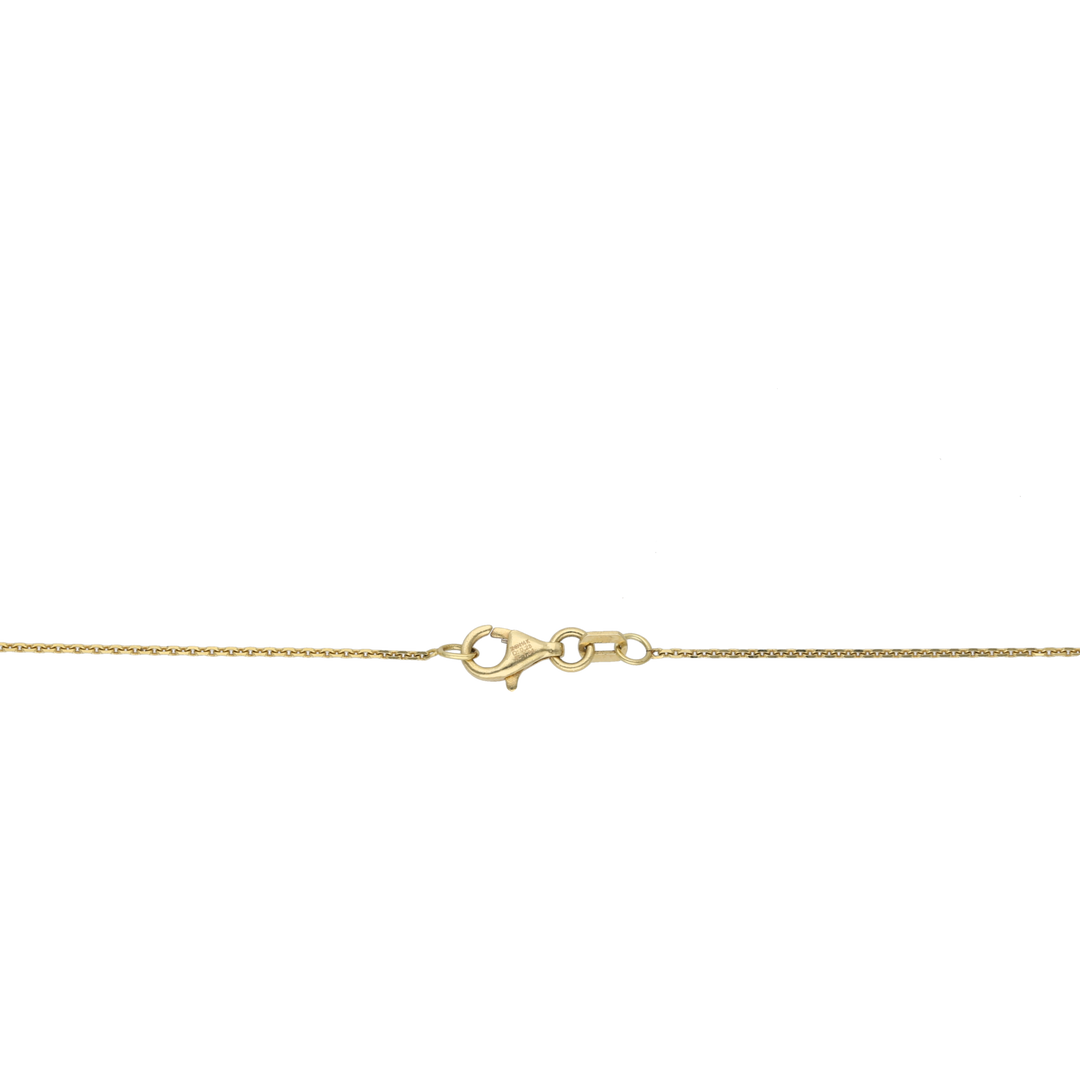 Collar rubí y brillantes 14K