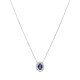 Collar dije zafiro y brillantes 14K
