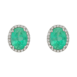 Broquel esmerladas 14K