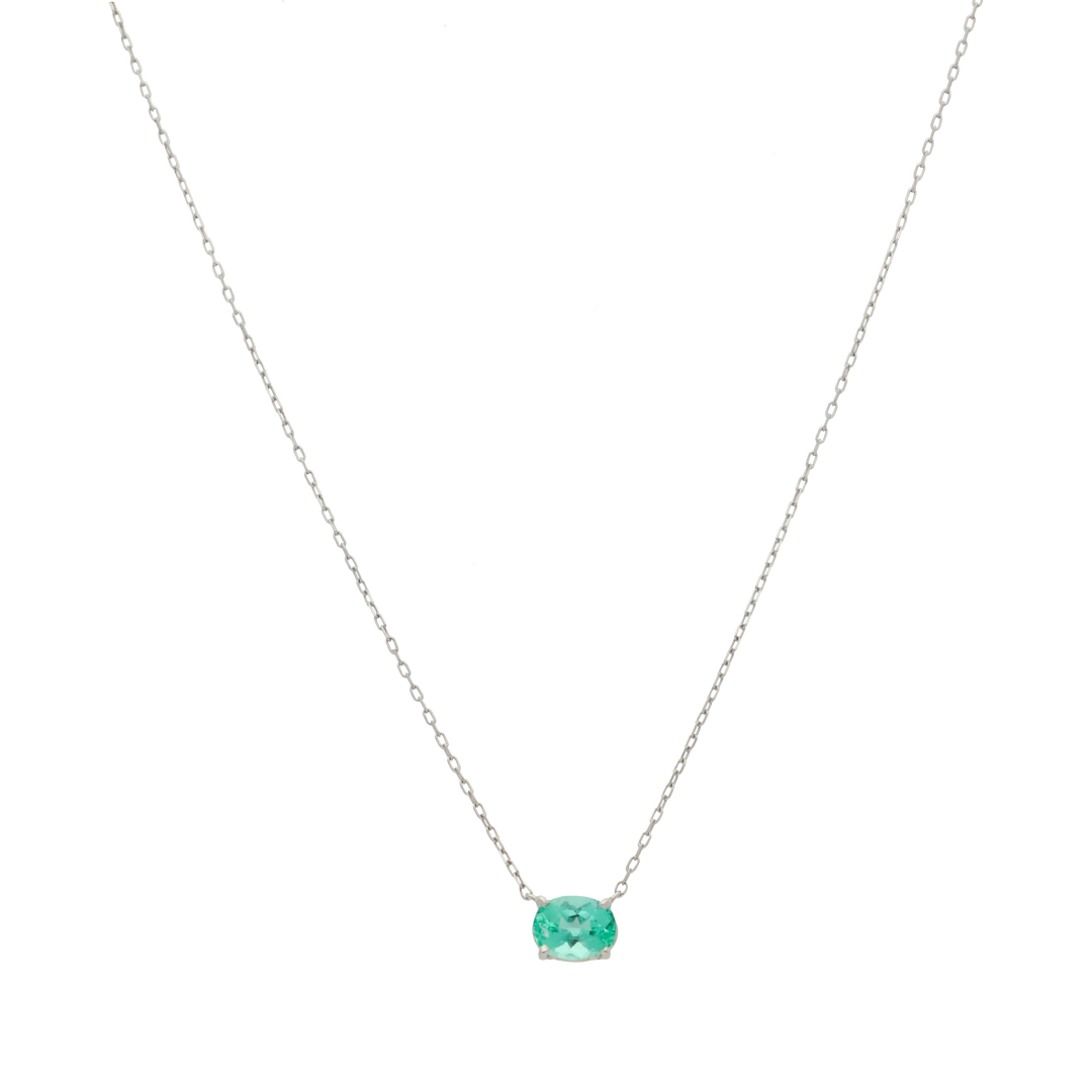Collar dije esmeralda 14K
