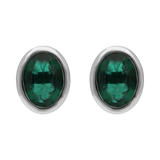 Broquel esmeraldas 14K