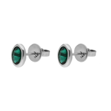 Broquel esmeraldas 14K