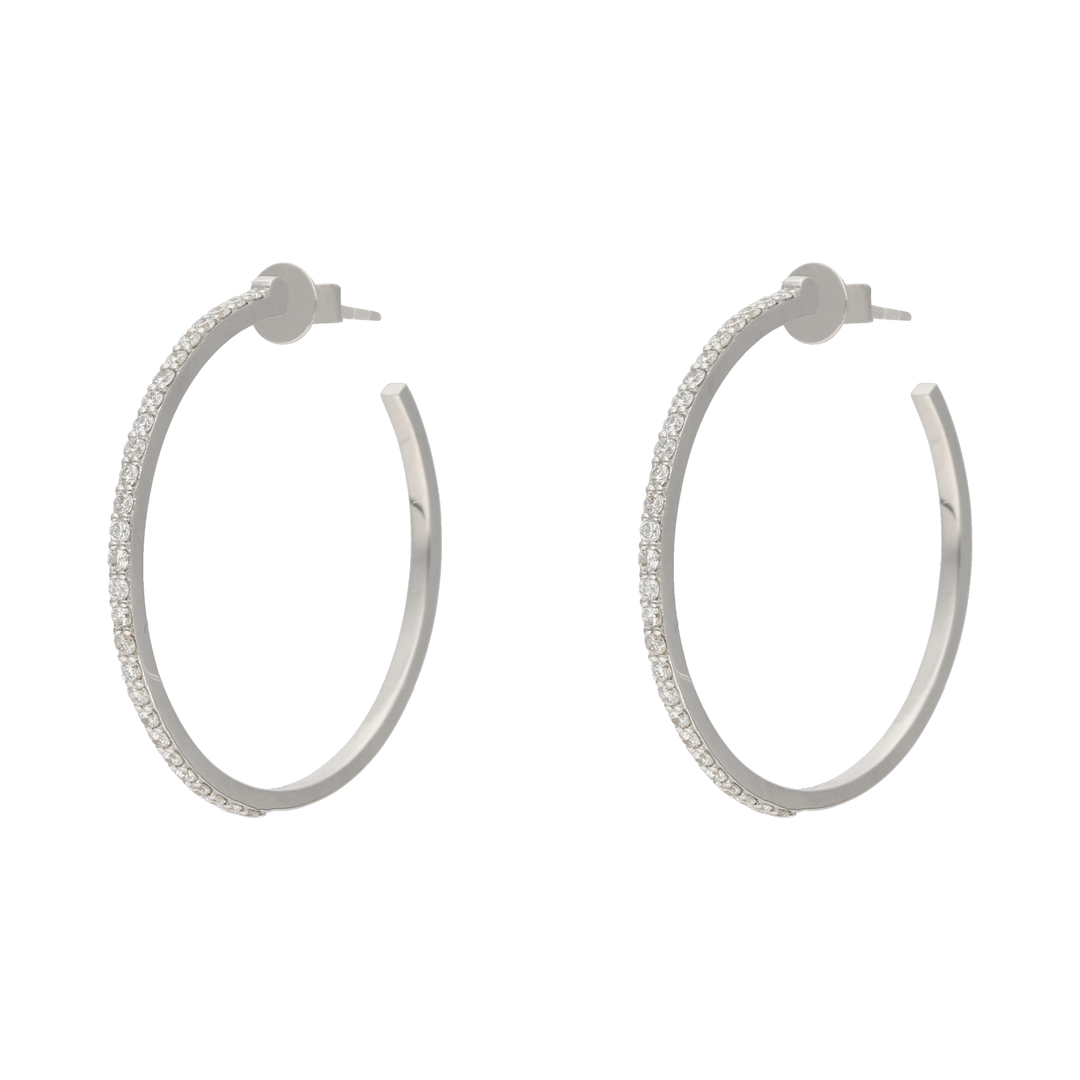 Arracadas grandes brillantes 14K