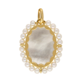Medalla Guadalupe madre perla 14K