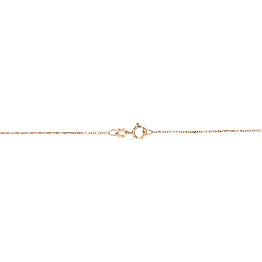 Collar dije brillante oro rosa 14K