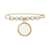 Seguro perlas medalla angel 14K