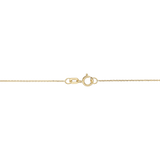 Collar dije círculo liso/circonias 14K