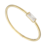Anillo super delgado piedra color 14K