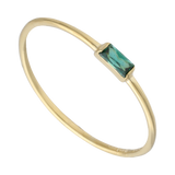 Anillo super delgado piedra color 14K