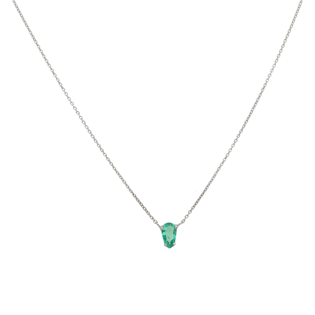 Collar dije esmeralda 14K