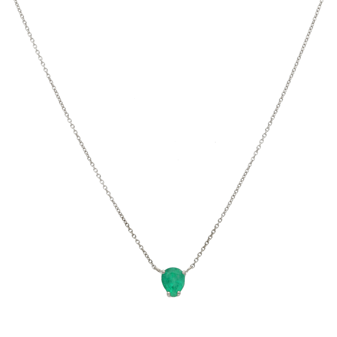 Collar dije esmeralda 14K