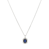 Collar zafiro y brillantes 14K
