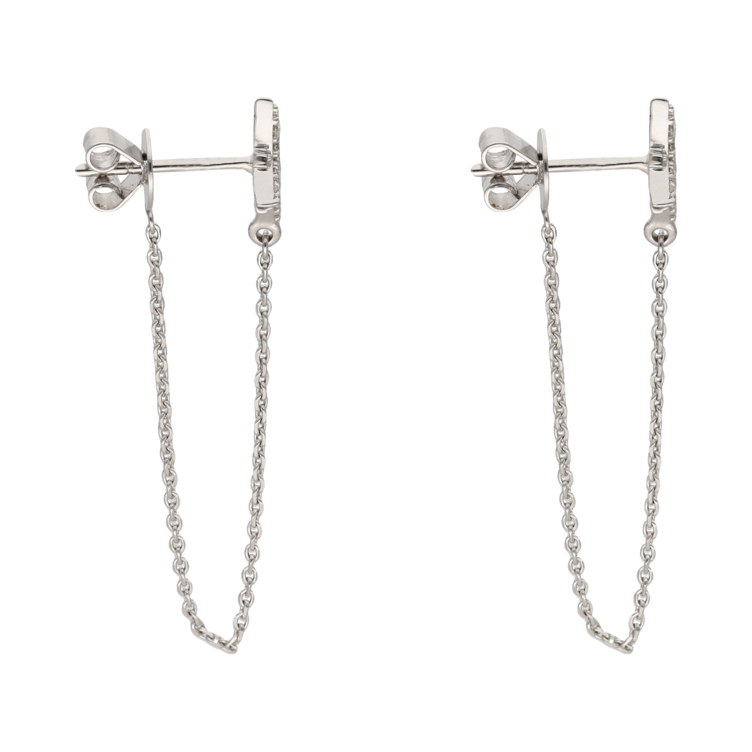 Broquel estrella brillantes cadena colgante 14K