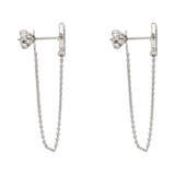 Broquel estrella brillantes cadena colgante 14K