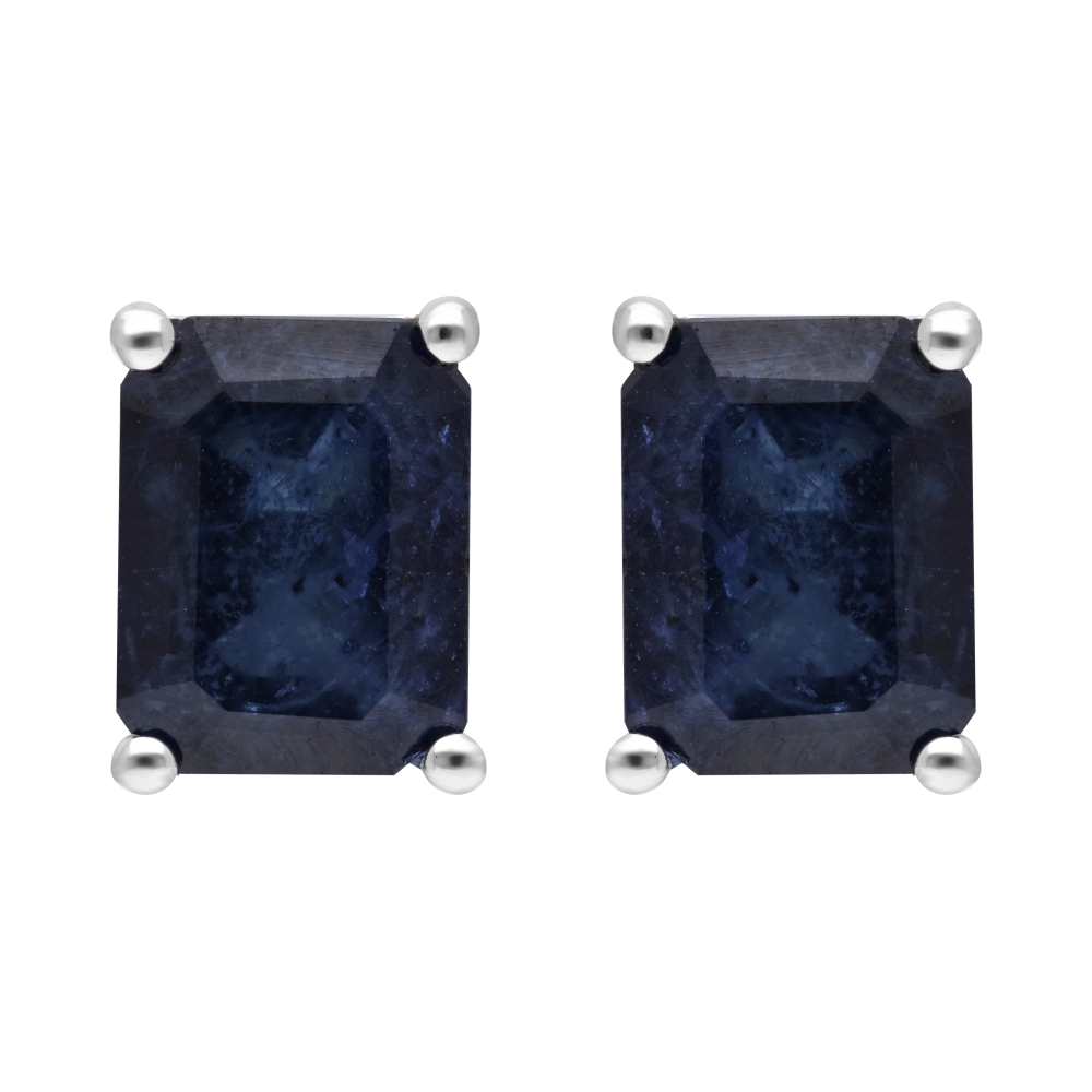 Broqueles zafiro 14K