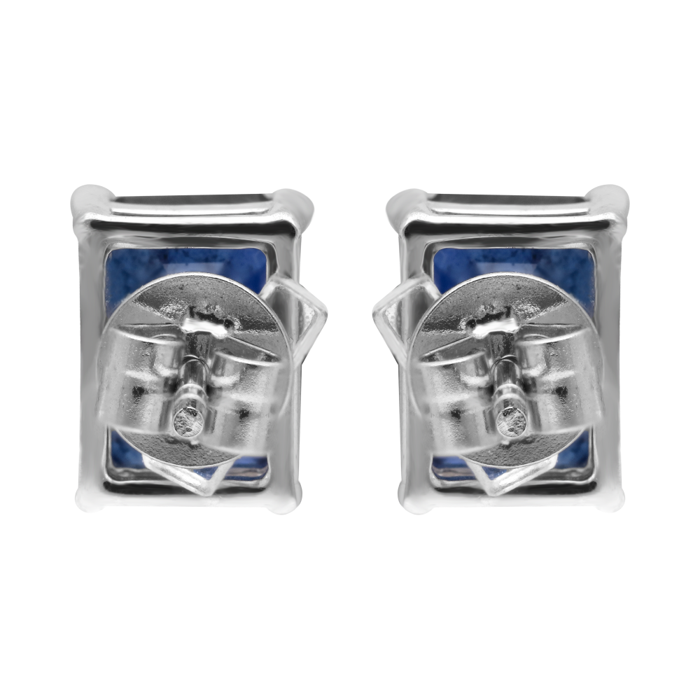 Broqueles zafiro 14K