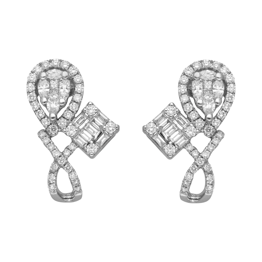 Aretes diamantes 18K