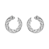 Aretes caracol diamantes 18K
