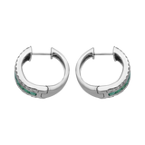 Arracadas esmeraldas y diamantes 18K