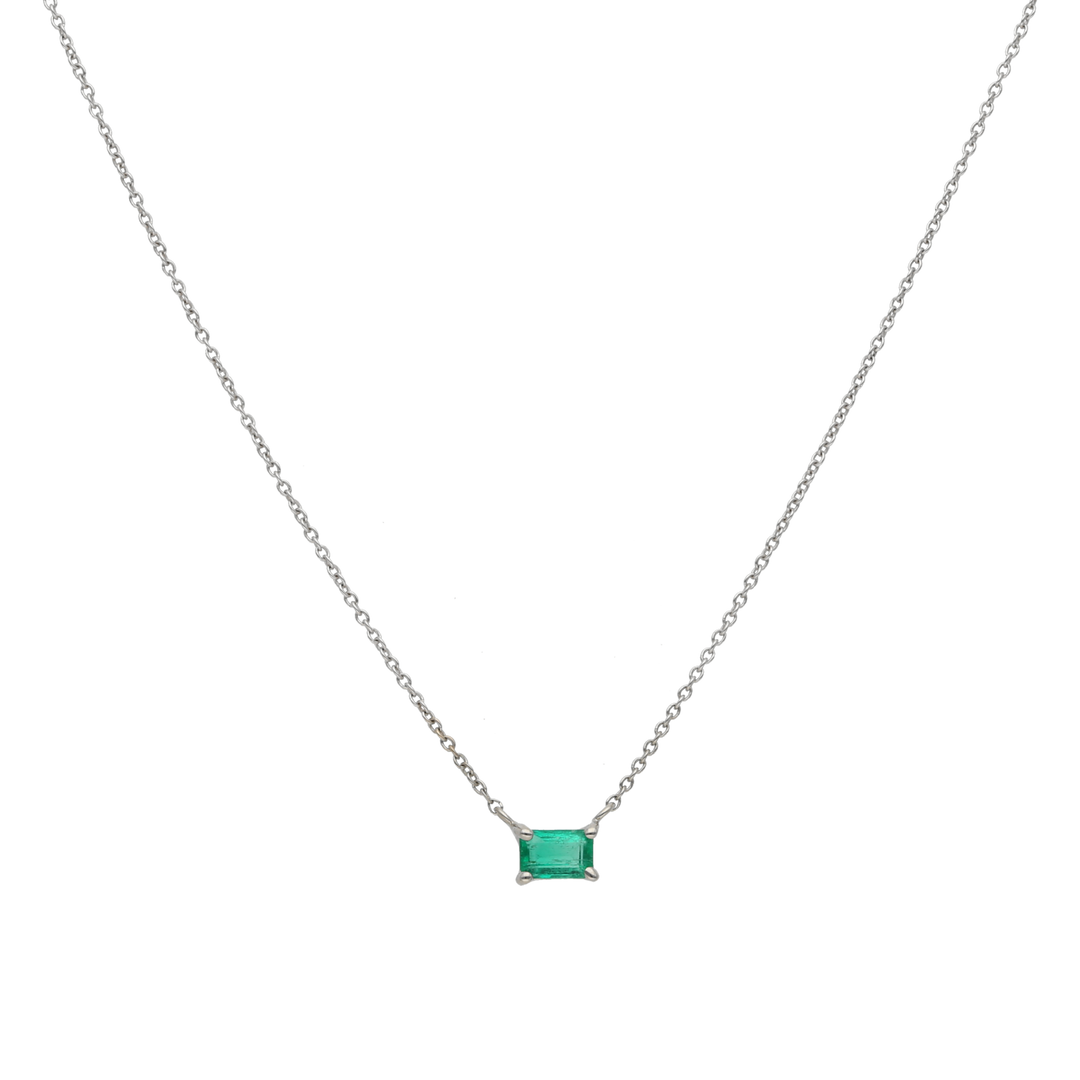 Collar dije esmeralda 14K