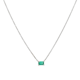 Collar dije esmeralda 14K