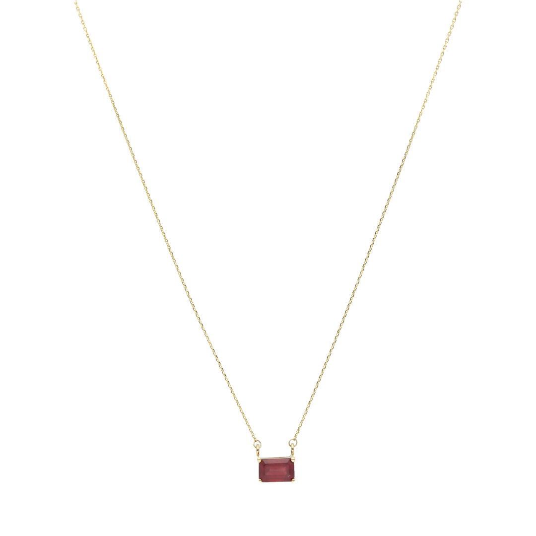 Collar dije rubí 14K