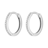 Arracadas oro blanco 14K circonias