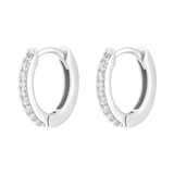 Arracadas oro blanco 14K circonias