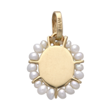 Medalla busto Virgen de Guadulupe oro amarillo 14K