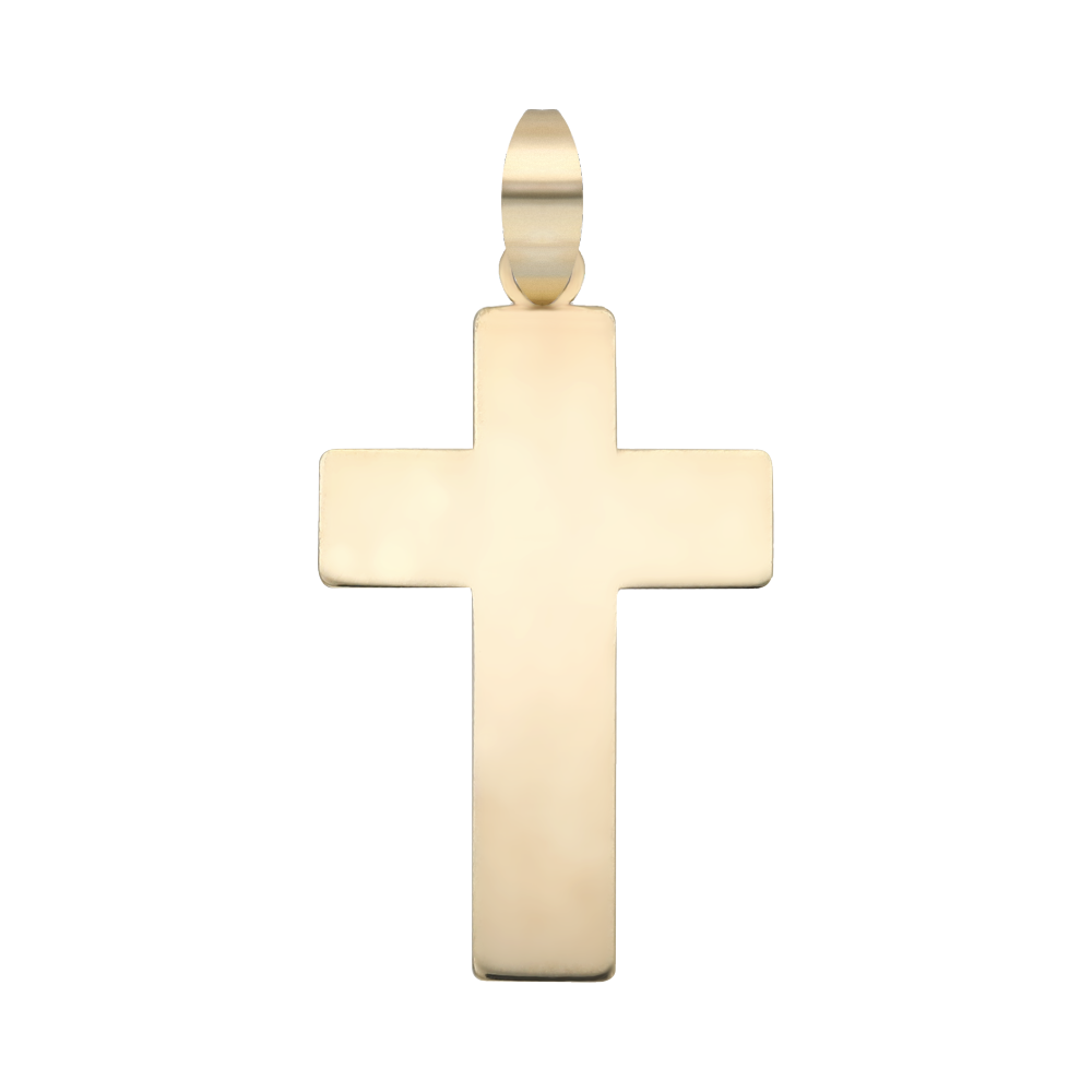 Cruz ligera lisa 14K