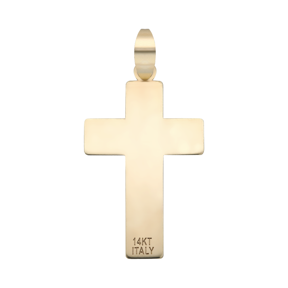 Cruz ligera lisa 14K