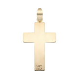Cruz ligera lisa 14K
