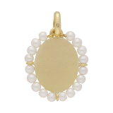 Medalla Virgen de Guadalupe 14K con perlas