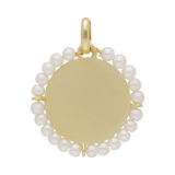 Medalla Virgen de Guadalupe 14K con perlas