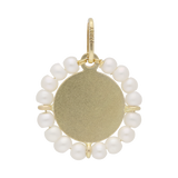 Medalla Virgen de Guadalupe 14K con perlas