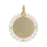 Medalla Virgen de Guadalupe 14K con perlas